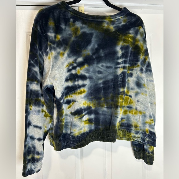 All Saints Blue and Yellow Tie-Dye Top - Picture 1 of 5